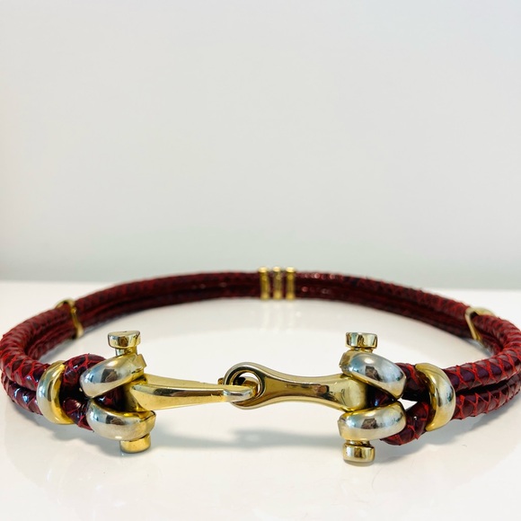 Vintage burgundy belt main image 7